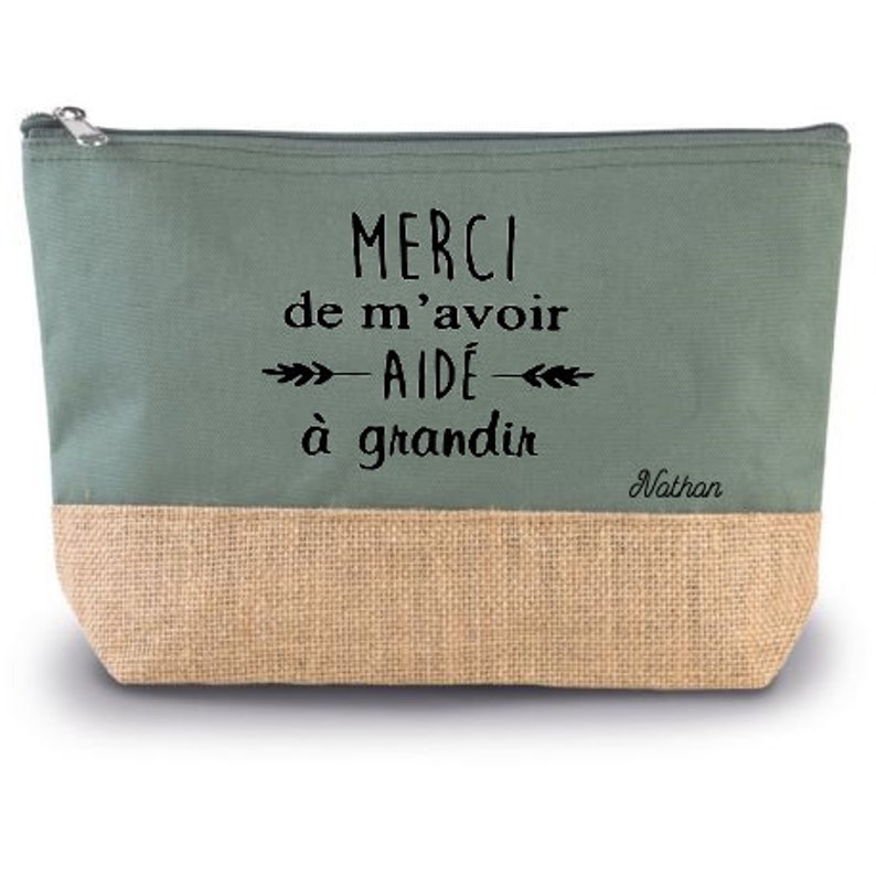 Grande Trousse personnalisée Cadeau noël unique pour Maman, Maîtresse, Nounou Expedition rapide en 24h Vert