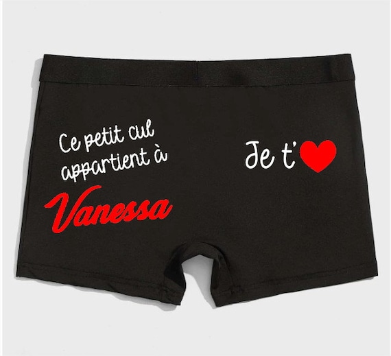 Boxer personnalisé , idée cadeau saint valentin, caleçon homme à offrir !  envoi en 24 h