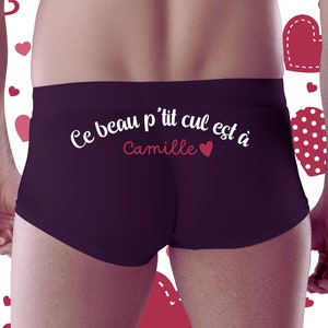 Boxer personnalisé , idée cadeau saint valentin, caleçon homme à offrir envoi en 24 h image 2