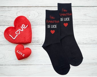 Chaussettes Personnalisées pour les Amoureux, Cadeau de Saint-Valentin Idéal, pour les Couples!