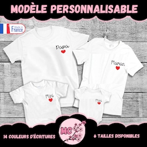 Flex iron-on matching family heart t-shirt
