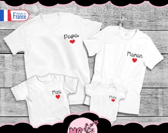 Flex iron-on matching family heart t-shirt