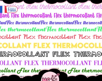 Flex iron-on first name / iron-on word (color and font of your choice) to personalize all kinds of textiles