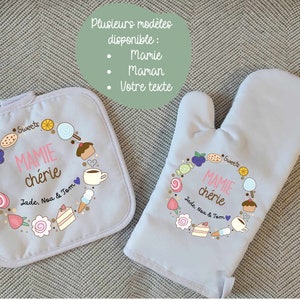Personalized gloves and potholders for grannies or moms