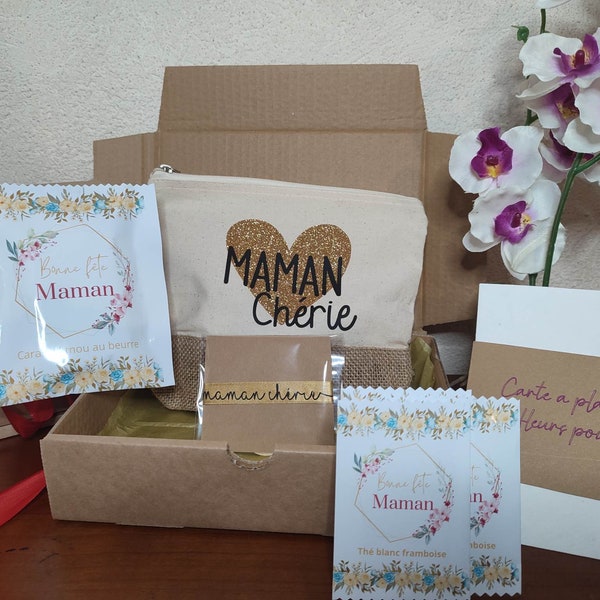 Joli coffret cadeau " Bonne fête maman " Envoi en 24 h !