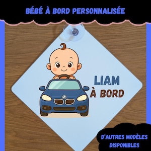 Personalized Baby on Board - Suction Cup Car Plate