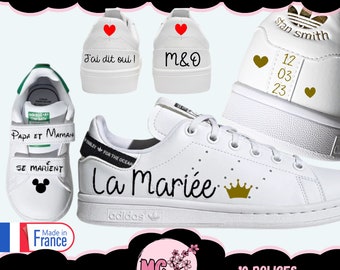 Stickers autocollant chaussures mariée, autocollant basket mariage, Stickers mariage personnalisé