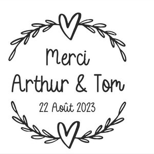 Stickers pour URNE personnalisation mariage/baptème/anniversaire/EJF Autocollants personnalisés & déco de mariage image 2