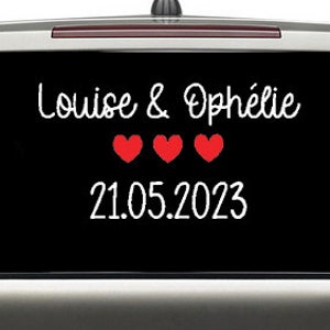 Customizable car stickers. Wedding car sticker. Just Married Stickers