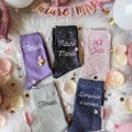 Personalized Sequin Wedding Socks - Gift for Maid of Honor, Bridesmaid, Bride-to-Be - Hen Party Accessory, Team Bride product logo