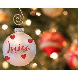 First name stickers for personalized Christmas ball DIY Christmas decoration image 1