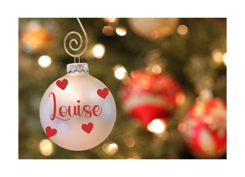 First name stickers for personalized Christmas ball DIY Christmas decoration image 1