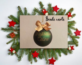 Boule de Noël en verre personnalisable | Une décoration unique pour votre arbre