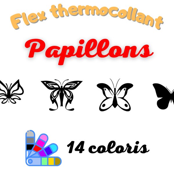 Papillons en Flex thermocollant / appliqué thermocollant