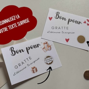 Bon cadeau, carte à gratter personnalisée : la surprise idéale pour toutes les occasions