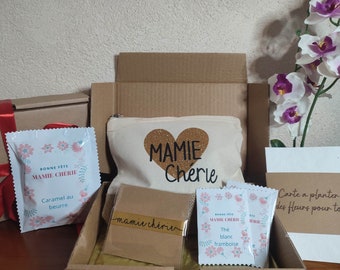 Joli coffret cadeau " Bonne fête mamie "