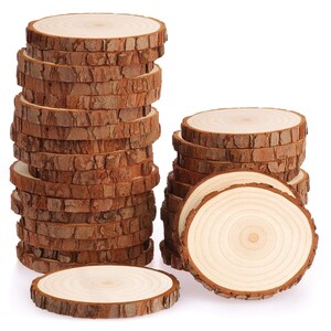 Marque-place en bois personnalisé Rondelles de bois décoratives Rond