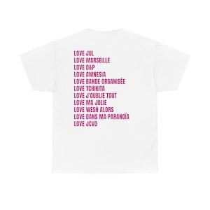 Teeshirt Love Jul, Marseille, Cadeau fan rap, concert au Vélodrome, streetwear urbain