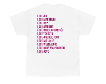Teeshirt Love Jul, Marseille, Cadeau fan rap, concert au Vélodrome, streetwear urbain