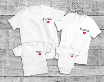 Flex iron-on matching family heart t-shirt