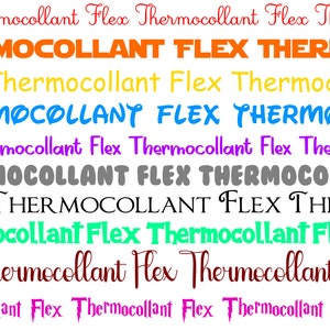 Prénom Flex thermocollant / mot thermocollant couleur et police au choix pour personnaliser toutes sortes de textiles image 1