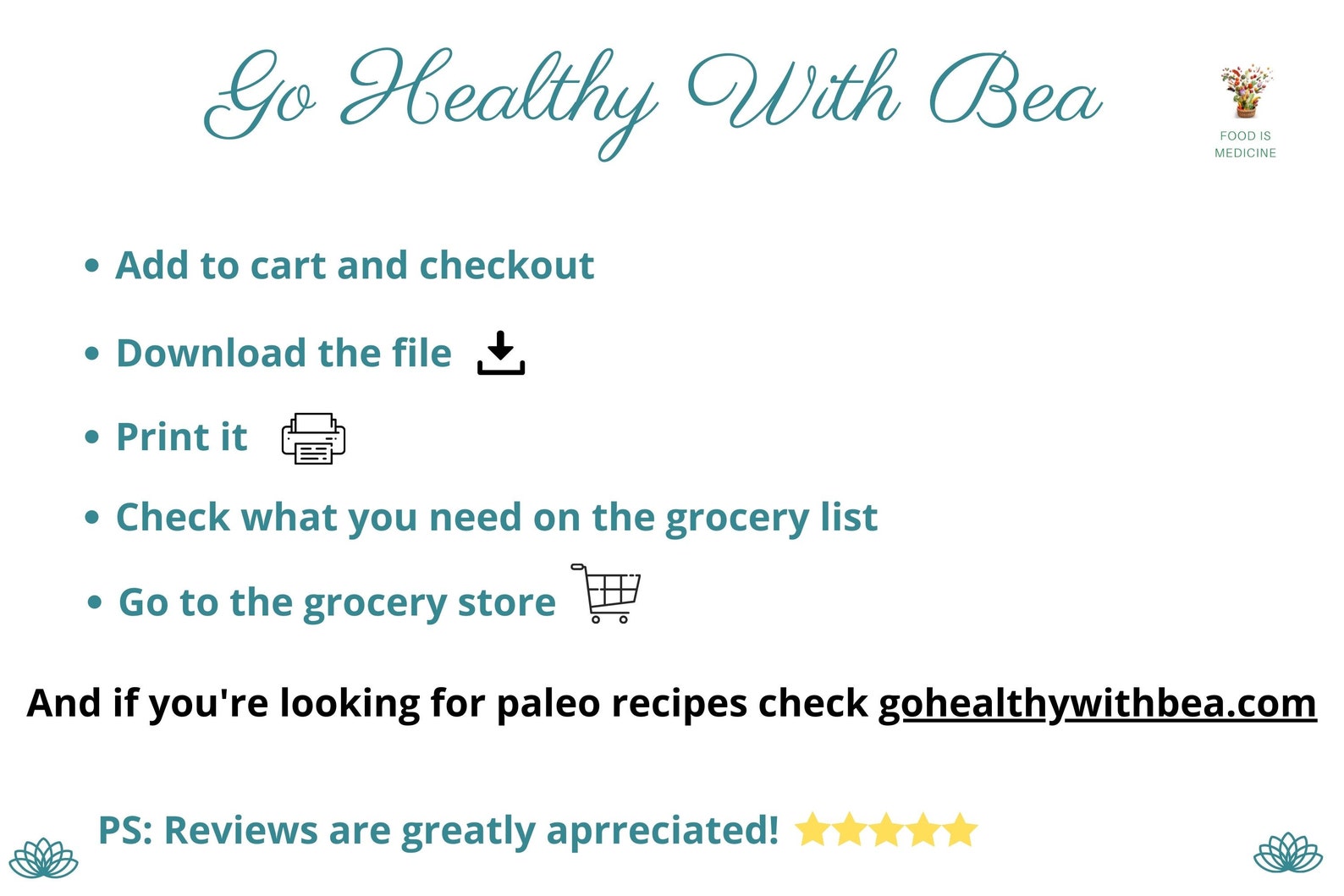 Paleo Grocery List | Printable Paleo Diet Grocery Checklist | Pdf ...