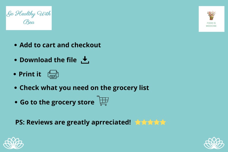 AIP Food List Printable Paleo Autoimmune Protocol Grocery | Etsy