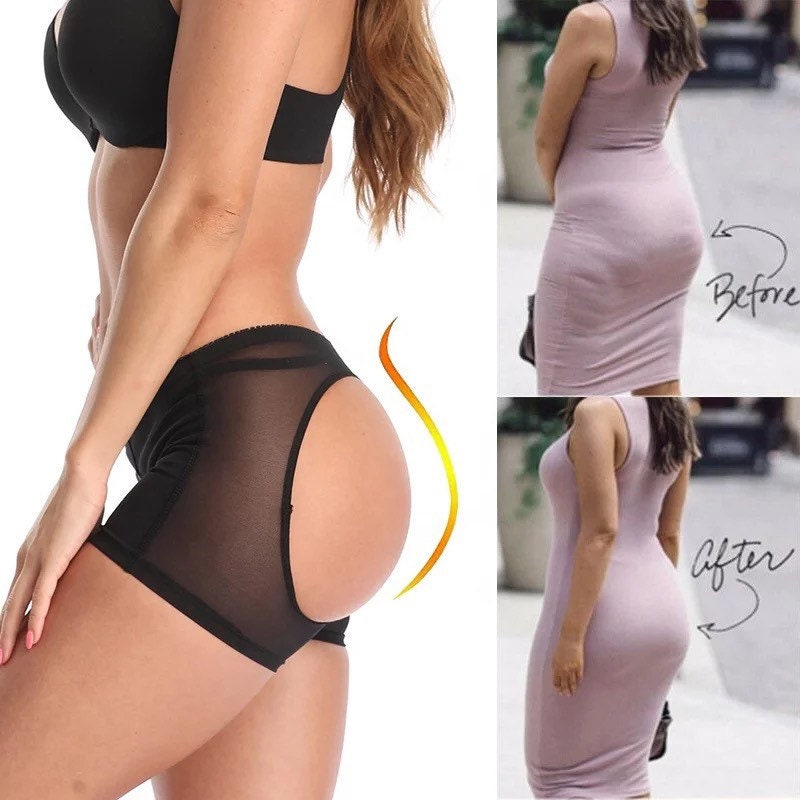 Naturalour Women Knickers Padded Lace Panties Shaper Bum Butt Hip Booster  Enhancer Underwear