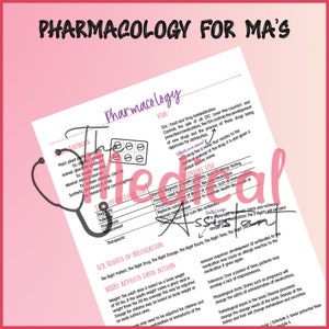 Pharmacology CCMA, MA, Clinical Medical Assistant, NHA Prep, Digital Only!