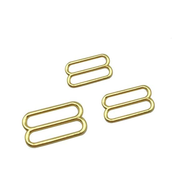 Gold Sliders Metal Bathing Suit Clips Clasp Adjustment Slider Detachable Buckle Making Camisole Lingerie Swimwear Bra Strap Accessories