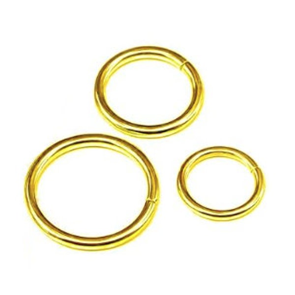 Gold Rings Gift for Her Luxury Gold Plated Zinc Alloy Metal Ring for Lingerie and Swimwear Lingerie Strap O-Ring Diy Accessories Bikini Ring