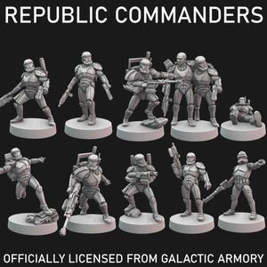 Republik Kommandanten - 10 Posen Verfügbar Harz Wargaming Miniaturen