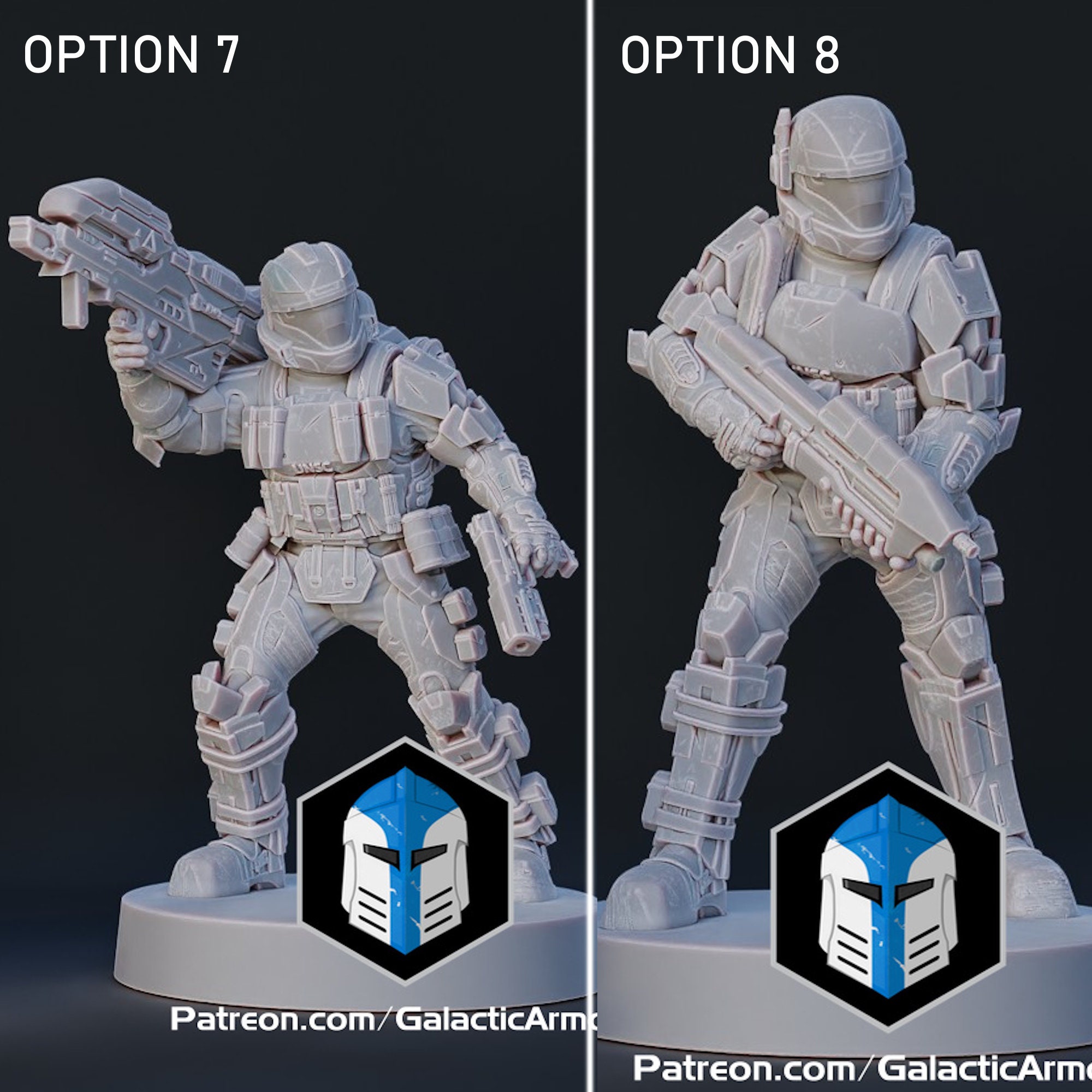 Orbital Division 12 Poses Available 3D Printed Elite Sci-fi Infantry ...