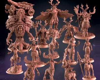 Night Elves Part 2 Collection Wargaming-miniaturen op tafel