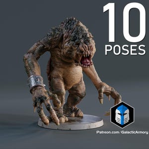 Rancor Set 1:48 Scale 28mm Wargaming Sci-Fi Beast Figures Creature Resin Minis for Wargames Legion Compatible