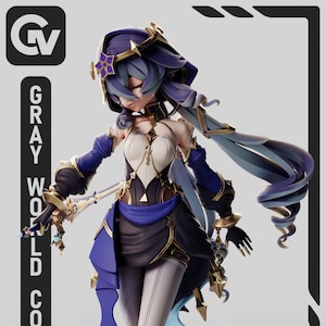 Layla Pose 3 DIY Figurenset - *UNBEMALT* Genshin Style 3D Garage Kit von Greyworldcorporation