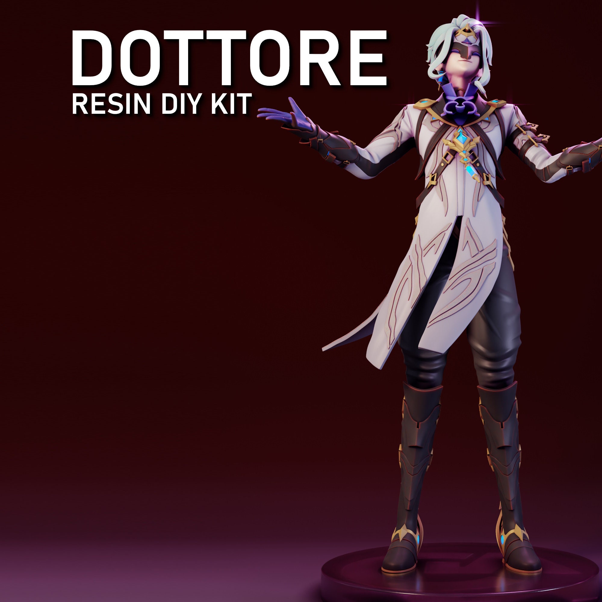 ぬ*様 原神 ドットーレ フィギュア カード ドットーレ樹脂製DIYフィギュアキット - GRAYWORLDCORP - *未塗装
