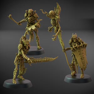 Boneguard Heavy Leaders 25mm Base Crypt Nightmares ClayBeastCreation Grimdark Fantasy Tabletop Dungeons and Dragons Wargaming Minis