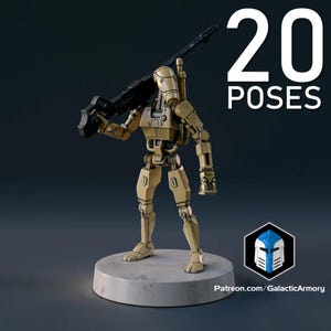 Specialist Sniper Droids 20 Poses Available Sci-Fi Sniper Miniature Resin Droid Sharpshooters Tabletop Wargame Proxies