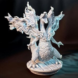 Gigantimax Charzard 50mm Base Kaijumon Giant Fire Lizard Realistic Monster Figure 3D Printed Resin Creature Tabletop Gaming Mini