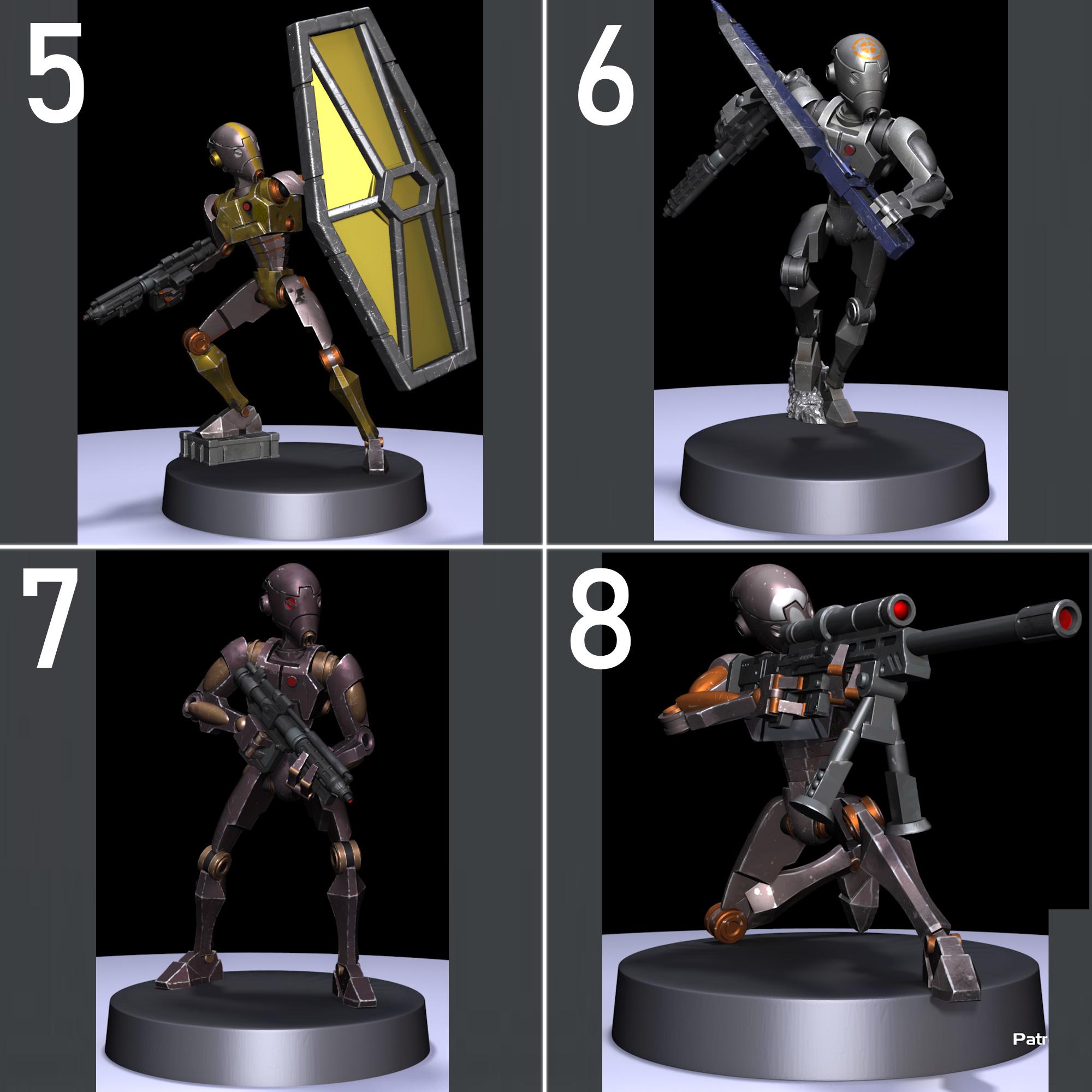 BX Shield Droids 10 Options Available Resin Sci-fi Assassin Bots ...