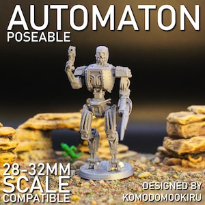 Automaton | 3D Printed Sci-Fi Robot Miniature | 28–32mm Resin Model for Wargames & TTRPGs