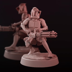 Heavy Clone Trooper 28mm Scale Sci-Fi Storm Figures General Resin Minis for Wargames Legion Compatible