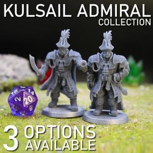 Kulsail Admiral - Fantasy Human Sailor Miniature | Resin Model Fantasy RPG & Wargames