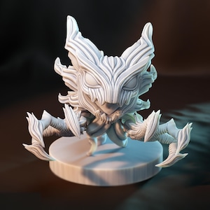 Figura de monstruo realista de Hauntar, escala 1:48, base de 25 mm, Kaijumon Ghost-mon, criatura de resina impresa en 3D, para juegos de mesa en miniatura.