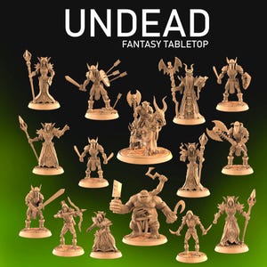 Undead Collection - Tabletop Scale - My3dPrintForge - Tabletop Dungeons and Dragons Wargaming Minis