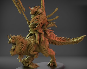 Alpha Carnadon 90mm Oval Base Star Scales ClayBeastCreation - Tabletop Dungeons and Dragons Wargaming Minis
