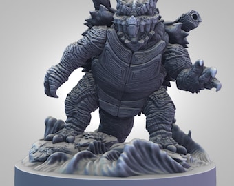 Blastoiuse / Kaijumon Turtle Shell Mini / Figura de monstruo realista / Criatura de resina impresa en 3D / Miniatura para juegos de mesa
