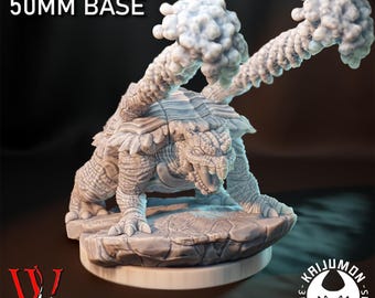 Kaijumon Blastourtle Attack 50mm Base Resin Wargaming Model