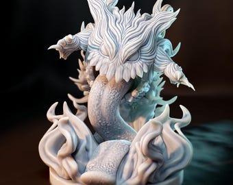 Gengar 1:48 Scale 50mm Base Kaijumon Ghost-mon | Realistic Monster Figure | 3D Printed Resin Creature | Tabletop Gaming Mini